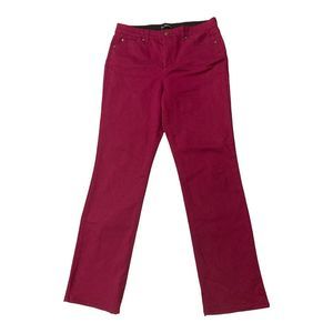 Kim Rogers Jeans Womens 12 32X32 Cranberry Straight Leg Stretch 5 Pocket EUC